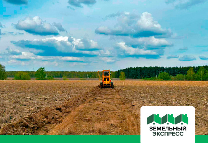 Начало строительства дороги в поселке "Светлый"